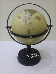 Ourwarm — Globe de Table Style Vintage, décoration de bureau et de maison, Globe de monde multicolore tourné, article cadeau - Product Image 3