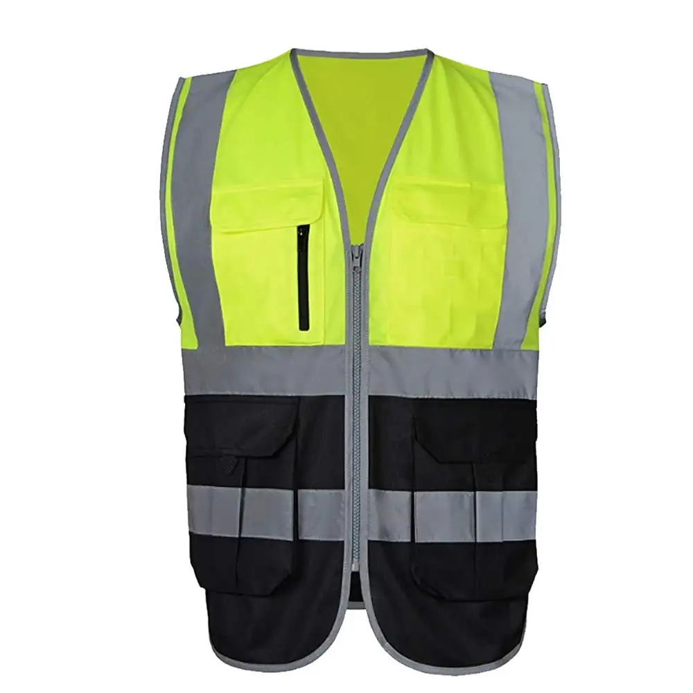 반사 작업 안전 조끼 건설 교통 창고 가시성 보안 재킷 반사 스트립 착용 유니폼