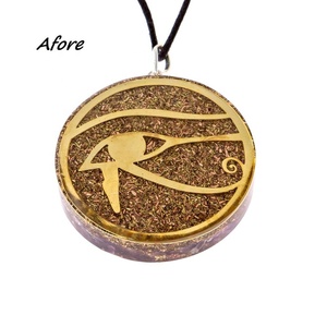 Pendentif d'orgonite en cuivre pur Horus, améthyste, pendentif de guérison, protection de l'énergie corporelle, cadeau, méditation - Product Image 3