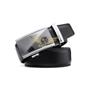 Ceintures en cuir véritable noir pour hommes de haute qualité les plus vendues avec boucle de haute qualité réglable automatique - Product Image 6