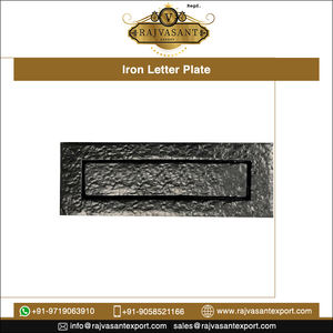 High Capacity Letter <b>Plate</b>/Flap With Knocker High Quality Black <b>Cast</b> <b>Iron</b> Strong Material Durable Door <b>Plates</b> in Metal - Product Image 2