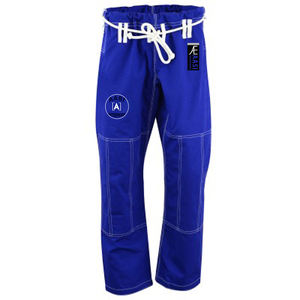 Kimono de Judo et de Jiu-Jitsu Brésilien pour Hommes et Femmes – Matière Simple et Double Tissage – Confortable – Blanc/Noir/Bleu - Product Image 3