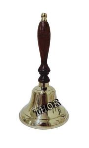 Latón mano campanas ~ ~ mango de madera con brillante latón pulido - Product Image 4