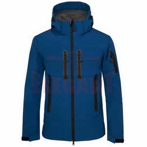 Vestes softshell pour hommes Logo personnalisé Design décontracté unique Veste coupe-vent en nylon à fermeture éclair pour hommes - Product Image 2