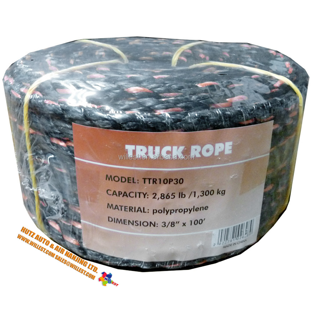 Willest 1/2" PP monofilament twisted truck rope for U.S.A. market TTR13P30