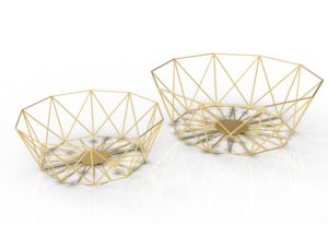 Bol à fruits décoratif de luxe Vantage Premium, en acier inoxydable perforé, style américain - Product Image 5