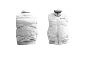 Chaqueta gruesa sin mangas con cremallera para hombre, moda informal, color sólido, invierno, 2023 - Product Image 5