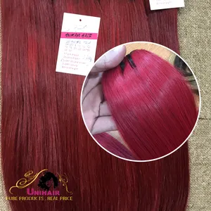Лучшая сделка для выходных, красные накладные волосы, 100% натуральные человеческие волосы, вьетнамские волосы высшего качества