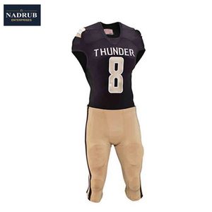 Le football américain professionnel grande taille de l'usine OEM porte des maillots de fitness respirants ensemble d'uniformes en gros - Product Image 4