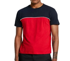 Alta calidad colorido hombres casual 100% hombres camiseta manga corta - Product Image 6