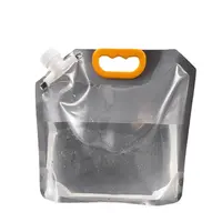 1L2L5L شفافة قابلة للطي عمودي حقيبة بلاستيكية البيرة حقيبة بلاستيكية تغليف النقل التخييم حقيبة مياه الشرب مع صنبور