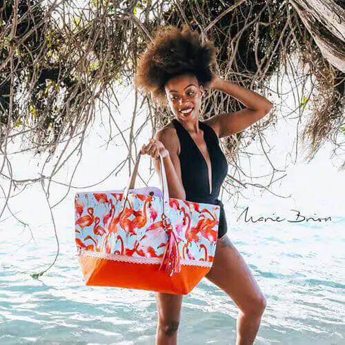 Custom Afro Black girl Womens Fashion African Boho Weekender Beach Bag with Tassle