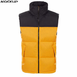 เสื้อกั๊กขนเป็ดยูนิเซ็กส์เสื้อแขนกุดให้ความอบอุ่นกลางแจ้งเสื้อแขนกุดน้ำหนักเบามีโลโก้กำหนดเองสำหรับฤดูหนาว - Product Image 4