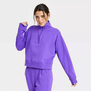 Sweat-shirt zippé en molleton tricoté toute la journée pour femme pour l'hiver - Product Image 5