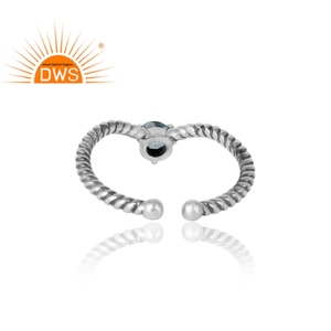 Pierre précieuse en topaze bleue, argent anodisé, vente en gros, création de bijoux, 925 - Product Image 4