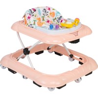 Max Melody Best-Selling Green Funny Lights Music Activity Iron Frame Plastic Material Foldable 8-Wheel First Walker Baby Walkers