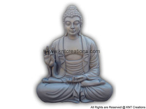 สีขาวสีร่มนั่งพระพุทธรูปของประเทศไทยขายส่งกลางแจ้งในร่มรูปปั้นขาย2020ประติมากรรมตกแต่ง - Product Image 5