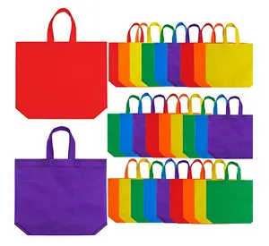 越南工厂价格重型可扩展折叠手提袋可重复使用聚酯可折叠食品购物袋卡通礼品定制颜色