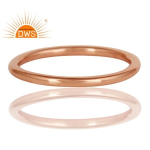 Bague en argent sterling plaqué or rose faite à la main bijoux en argent pour femme cadeau pour sa collection délicate Collection Vintage - Product Image 3