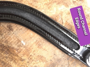 Brida DE DOBLE BOCA ecuestre de lujo de alta calidad de 5 cm de largo banda de PVC para la frente canal vacío cuero frente abierto pegajoso montar - Product Image 4