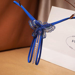 JY166 المرأة الساتان T-String منخفضة الارتفاع الدانتيل متعددة حزمة ألوان مختلفة الديكور نصف نوع الانزلاق - Product Image 2