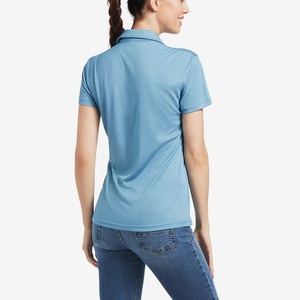 Polo de poliéster liso con logotipo personalizado para mujer, Polo de Golf de alta calidad - Product Image 3