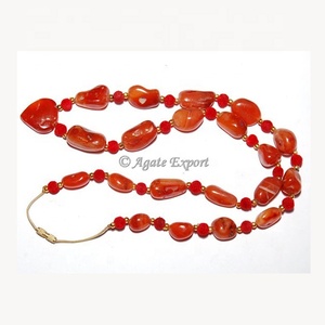 De primera calidad collar de ágata indio al por mayor de piedra de ágata collar - Product Image 1