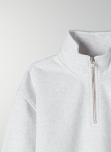 Sudaderas con Capucha y Cierre de Cremallera de un Cuarto, Color Sólido, para Invierno, con Opción de Logotipo Bordado Personalizado - Product Image 4