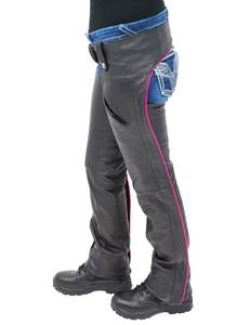 Chaps de moto pour femmes Design personnalisé Chaps d'équitation en cuir de buffle Durable et élégant Équipement équestre et motard - Product Image 3