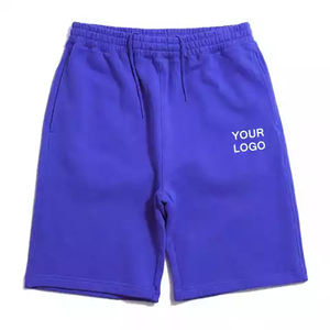 Cotton <b>Fleece</b> <b>Shorts</b> with Custom Logo Breathable Thick Fabric Casual Style Gym Cargo <b>Shorts</b> Puff Print Design - Product Image 2