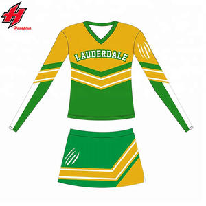 Cheerleading Practice Wear Sublimation Custom <b>Sexy</b> <b>Cheerleader</b> Uniform Jersey Costume Pompom Sublimation <b>Cheerleader</b> Uniform - Product Image 4