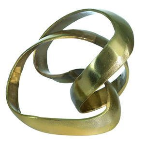 Infinity <b>Knot</b> Metal Sculpture in Silver Finish for Abstract <b>Knot</b> Sculpture Is the Perfect Contemporary Accent Piece - Product Image 3