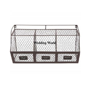 Cesta de metal con forma rectangular Cesta de diseñador hecha a mano de calidad superior Color personalizado Venta al por mayor Cesta de metal nueva de lujo - Product Image 3