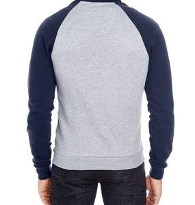 Sweat à capuche bleu et gris de haute qualité avec fermeture à glissière Matériau confortable et durable Conception d'impression personnalisée pour l'hiver - Product Image 2