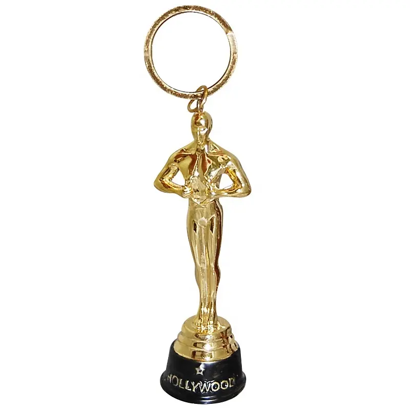 3D голливудская награда трофей цепочка для ключей-Золотой металлический милый брелок для ключей кольцо держатель цепочка для Кубка подарок для лучших рыбаков