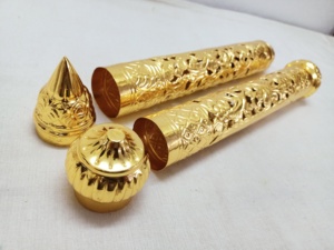 Tubos de metal grabados para invitación de boda, tubos de desplazamiento real para desplazamiento de invitaciones en oro, hechos a medida, adecuado para diseñadores - Product Image 2