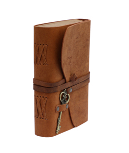 Handmade chính hãng Da Tạp Chí máy tính xách tay bọc xung quanh dây đeo Nhật Ký với Key phong cách cổ điển cho unisex Craft Unlined giấy máy tính xách tay - Product Image 2