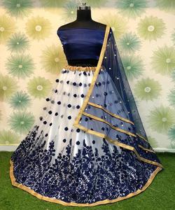 Lourd nouveau concepteur dernière tendance Net tissu broderie travail Lehenga Choli avec Dupatta belle couleur rose meilleur prix ethnique - Product Image 3