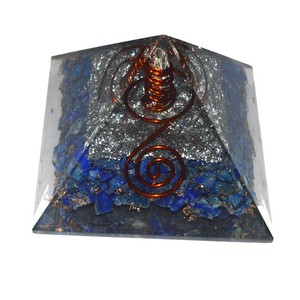 Best Saler of Lapis Orgone Pyramids with Crystal Point : Lapis Orgone Pyramids with Crystal Point for Sale - Product Image 1