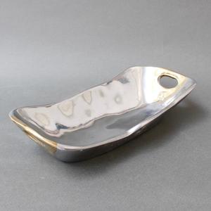 Bandeja de espejo de Metal de diseñador moderno de lujo en forma de manzana, gran tono dorado exclusivo, característica decorativa elegante, acero duradero para el hogar - Product Image 2