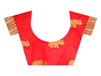 Sari en coton jacquard indien, design moderne, doux, pour femmes, pour les occasions spéciales, les mariages, style Kanchipuram