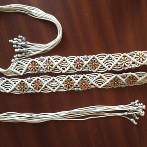 Cinturón de macramé vintage Hecho a mano Happiness - Product Image 1