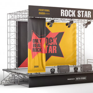 Panneaux publicitaires de scène, bannières, bannière de <span class=keywords><strong>groupe</strong></span> de <span class=keywords><strong>rock</strong></span> pour la scène - Product Image 1