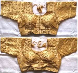 Chemisier à manches courtes pour femmes, top en lin et coton, Blouse avec clip au dos, top court - Product Image 2