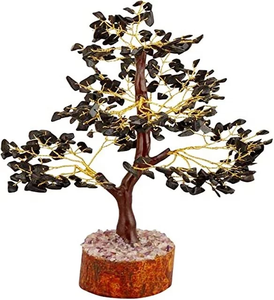 Tourmaline noire agate cristal arbre en gros cristaux naturels Agate tourmaline noire pierres précieuses arbres de guérison pour la décoration - Product Image 2