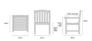 Modern <b>Foldable</b> Wood Garden <b>Chair</b> and <b>Table</b> Set <b>for</b> Outdoor <b>Dining</b> - Product Image 6
