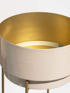 Juego de macetas de metal esmaltadas Beige personalizadas, marco de aluminio de estilo moderno único, superventas para hoteles, escuelas y sala de estar del hogar - Product Image 3