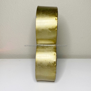 Vaisselle en métal martelé unique avec un design élégant fini or parfait pour l'affichage du salon et la décoration de la maison - Product Image 3