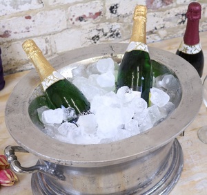 ถังน้ำแข็งชุบแชมเปญสีเงินถังแช่ไวน์สำหรับตกแต่งปาร์ตี้ในบ้านอุปกรณ์บาร์ใหม่ขายดีถังน้ำแข็งโลหะ - Product Image 2