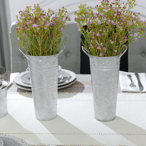 De Metal galvanizado de granja jarrones de 9 pulgadas de 3-decoración francés flor cubo ollas para decoración de boda - Product Image 1